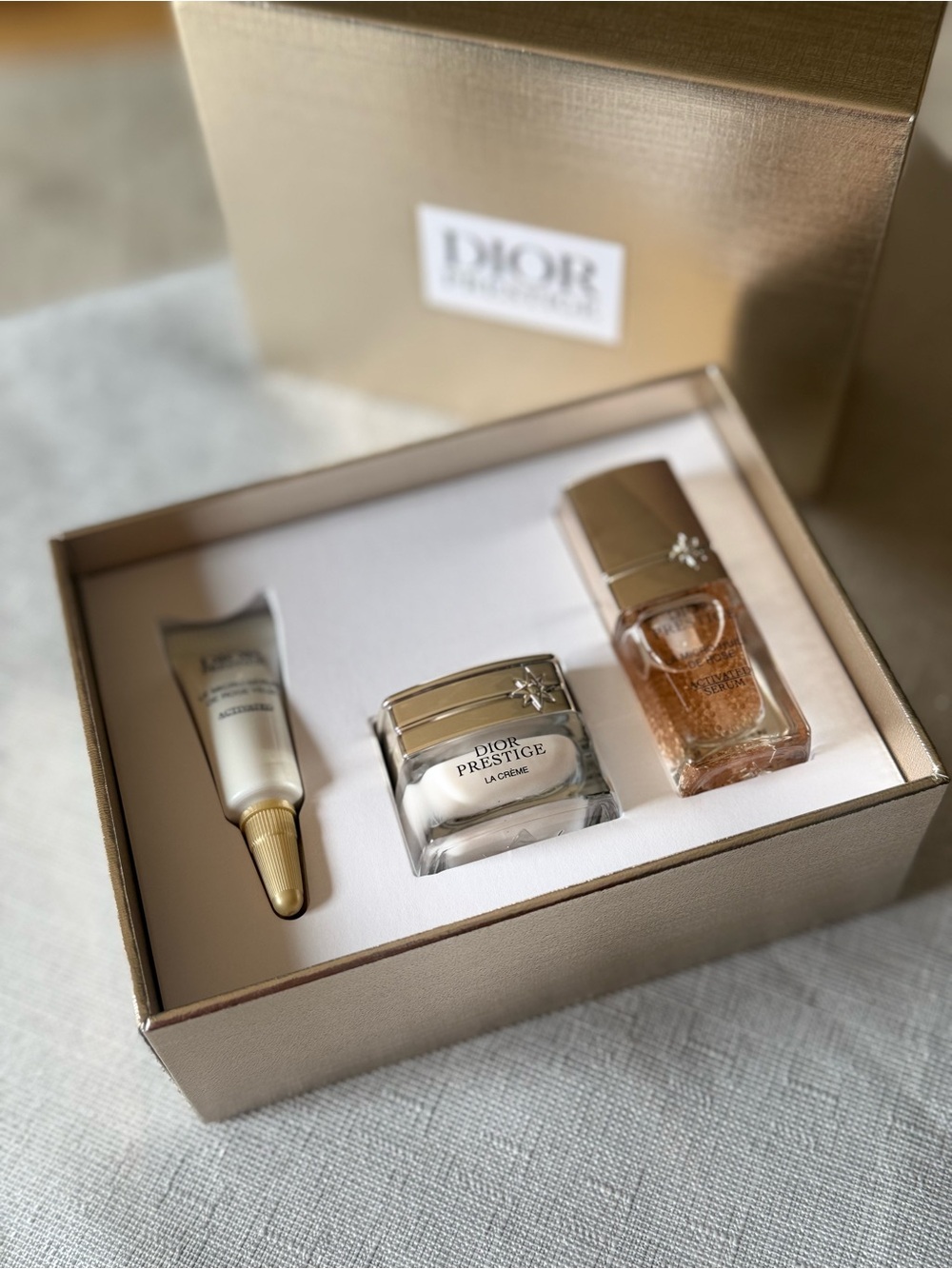 Authentic Dior Prestige VIP Presentation Set 5ml Serum 5ml Cream 3ml Eye Box
